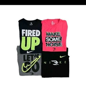 Nike Boys L (14/16) Graphic T-Shirt Bundle - Lot of 4 - Great Condition!